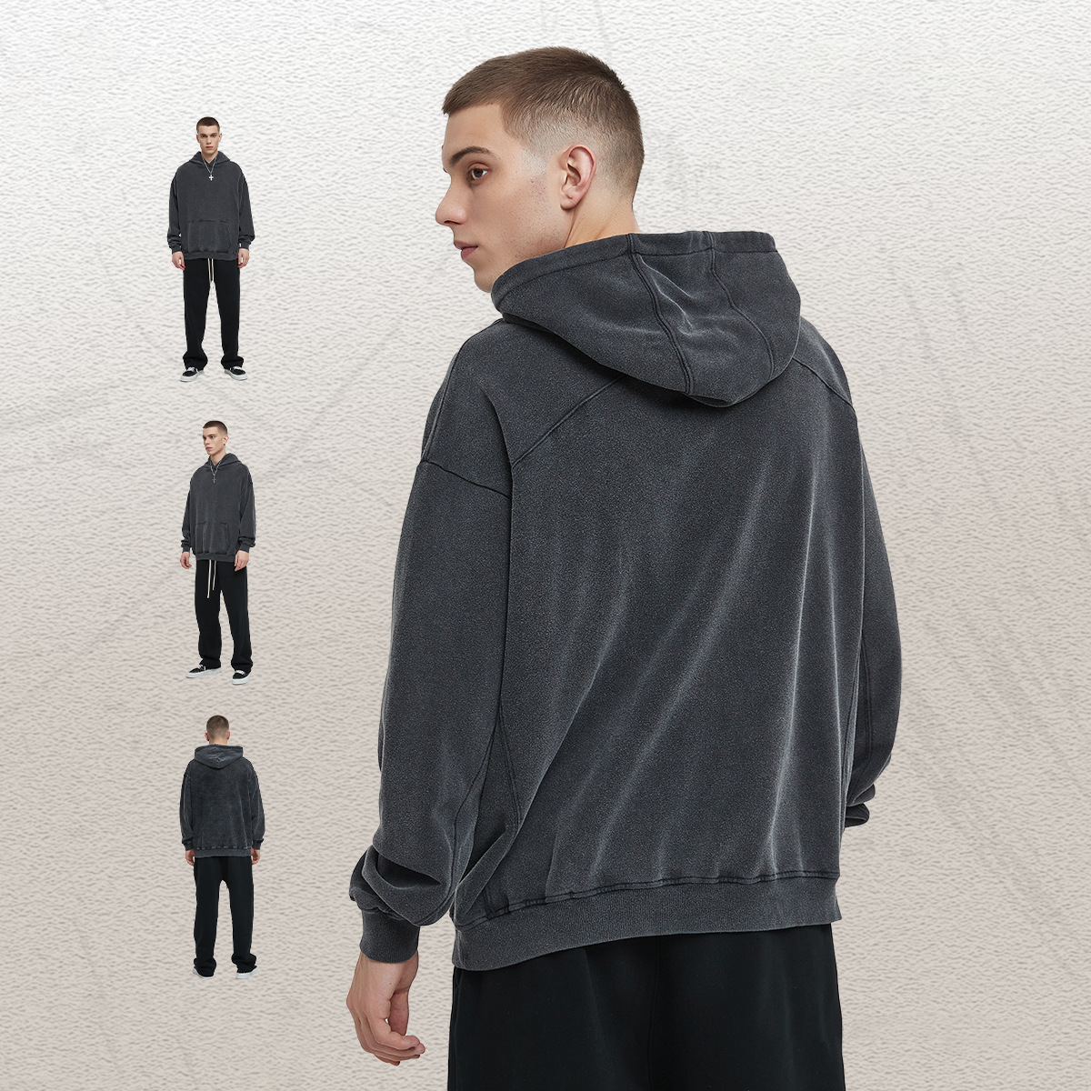 custom hoodie heavyweight oversized washed streetwear 1
