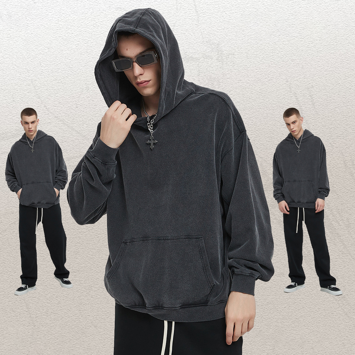 custom hoodie heavyweight oversized washed streetwear 33