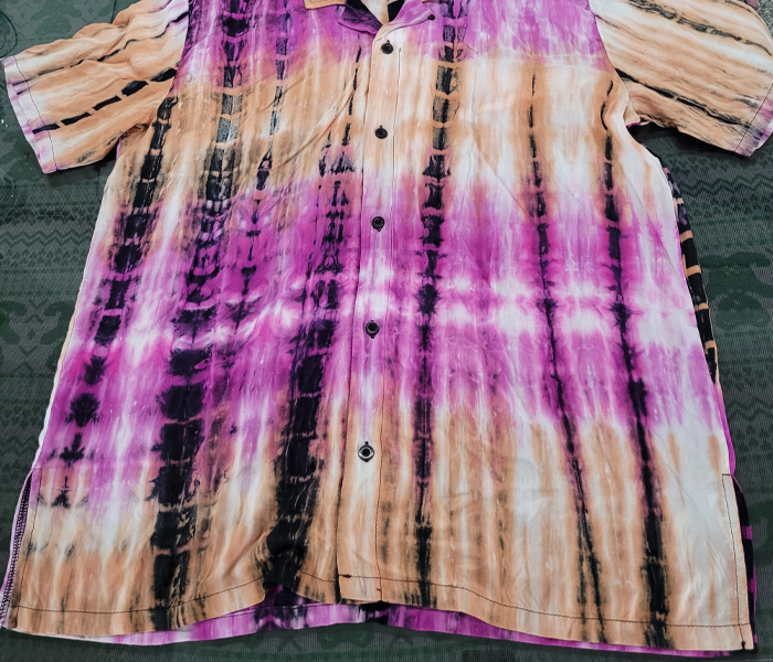 Tie-dyed garment finish