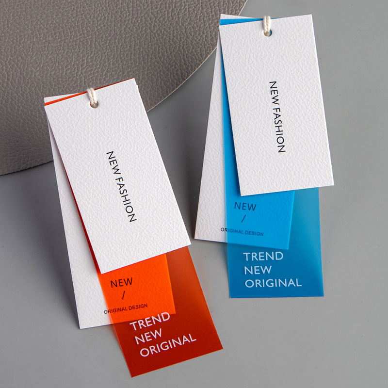 Apparel hangtags with strings